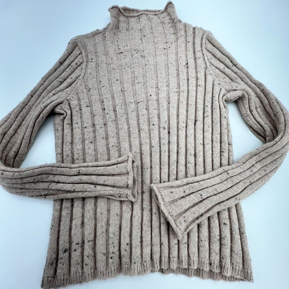 Madewell Coziest Yarn Donegal Evercrest Turtleneck Sweater M Wool Blend Pink